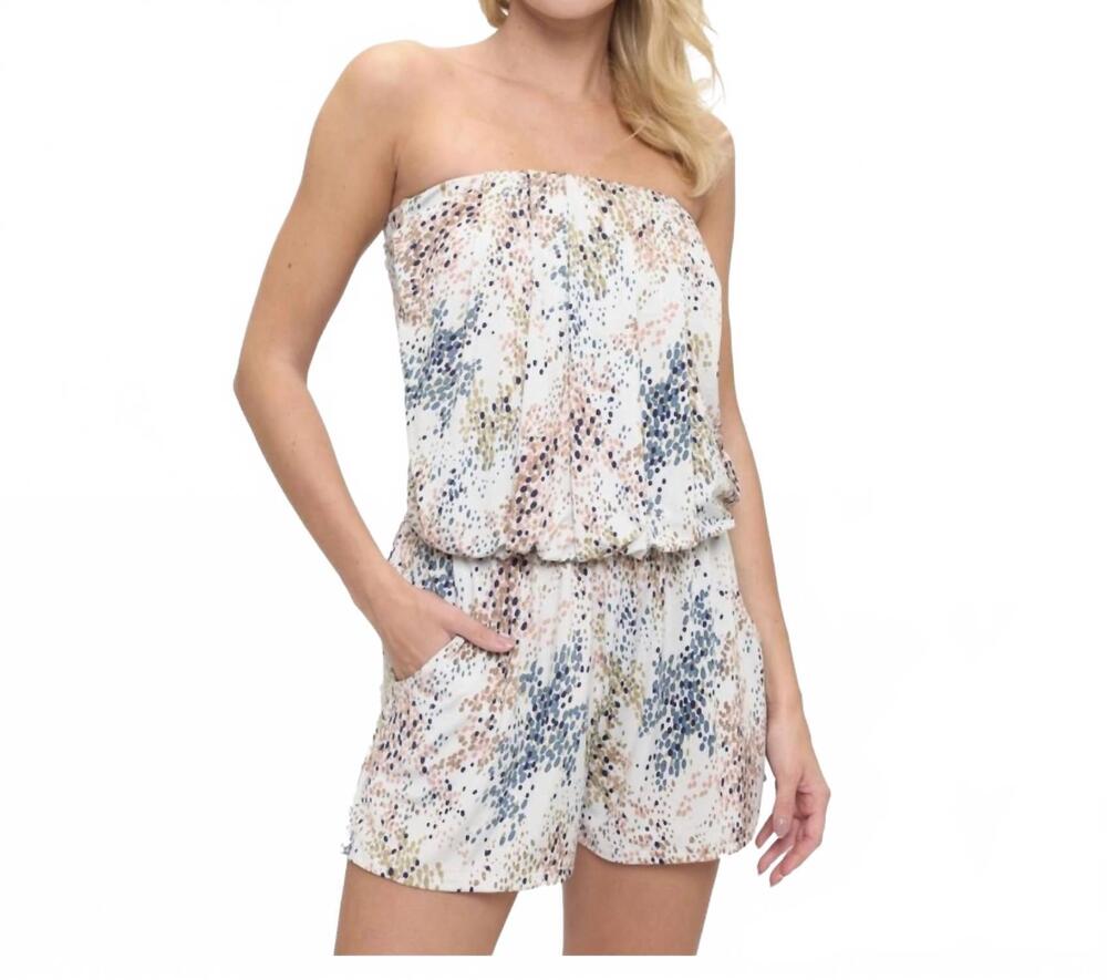 NEW ARIELLA pockets tube romper in multi
